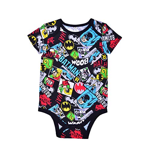 Warner Bros Batman Baby 5-Pack Bodysuits - DC Comics Infant Outfits With Robin, Joker & Riddler