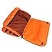 Travel Organizer, BUBM Universal Double Layer Travel Gear Organizer Storage Bag / Electronics Accessories Organizer / USB Cable Organizer Bag - Grey and Orange