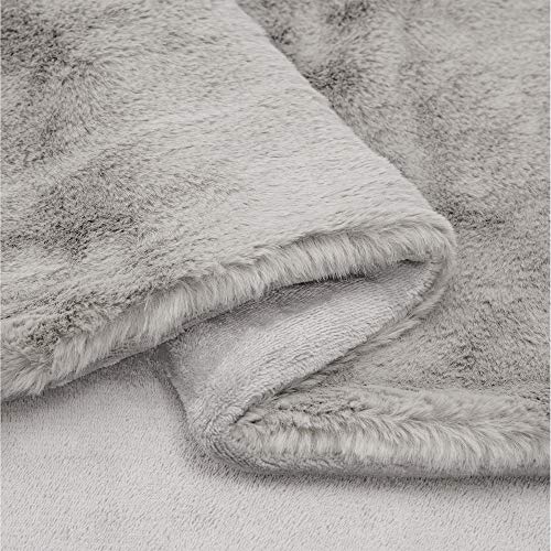 UGG Euphoria Plush Faux Fur Reversible Throw Blanket Seal 50" x