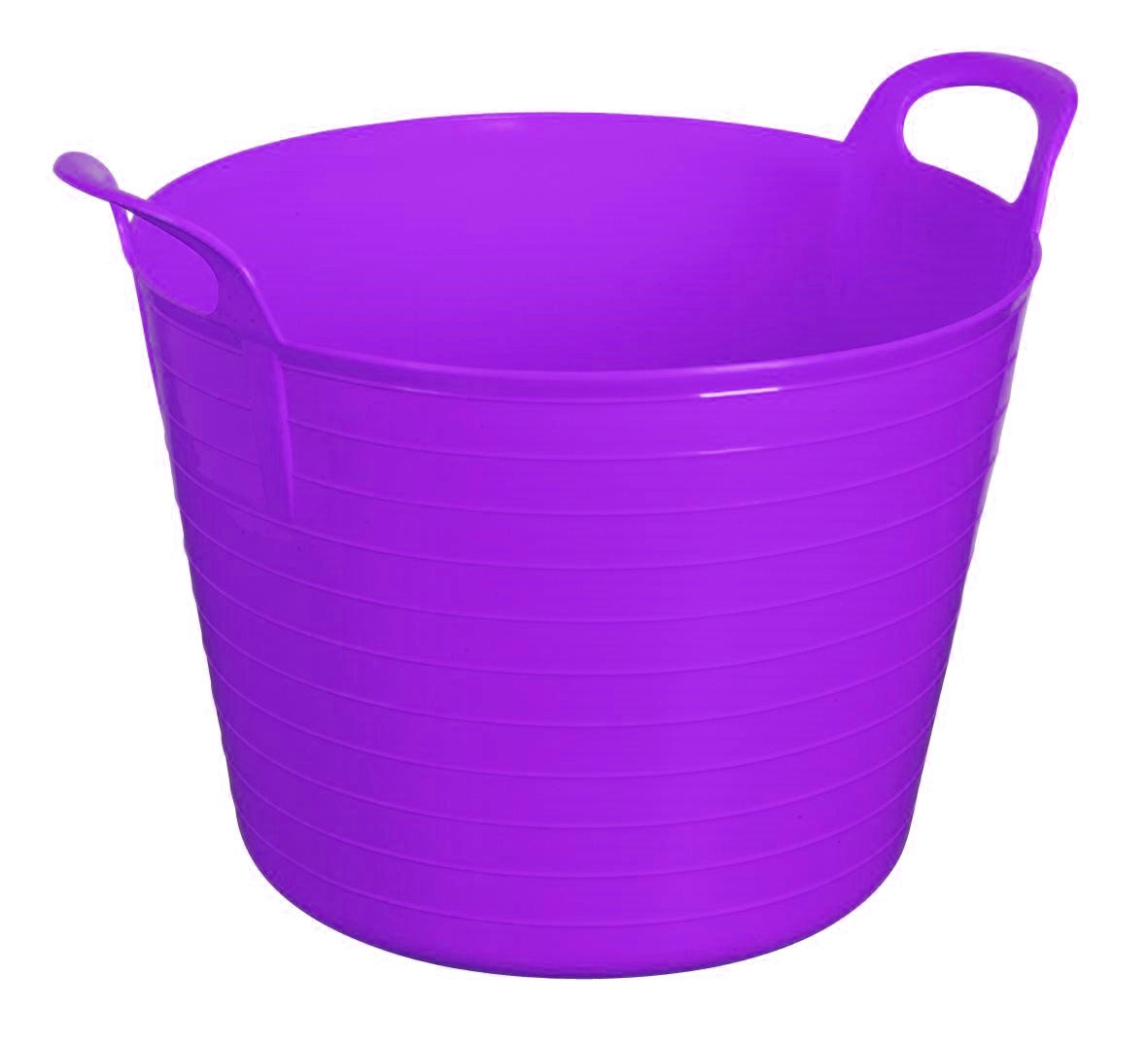 PURPLE 42L 42 Litre Large Flexi Tub Garden Flexible Colour Rubber