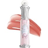 Flower Knows Shell's Jewel Nourishing Lip Glaze,Hydrating Dusty Pink Lip Gloss with Hyaluronic,Moisturizing Plumping Oil,Non-Sticky,0.16 Fl.Oz(P03 Candy Slush)