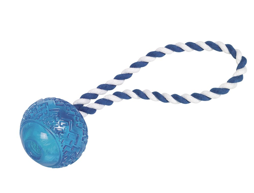Nobby TPR Ball with Rope 26 cm Blue