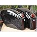 EGO BIKE Black Hard Saddle Bags Trunk Luggage w/Lights Mount Bracket Motorcycle for Yamaha Cruiser