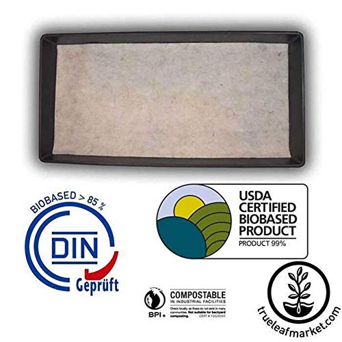Biostrate Hydroponic Growing Mats - Pack Of 10 - For 10" X 20" Germination Trays - Sure Biodegradable Felt Pads To Grow Microgreens, Wheatgrfass, More (740006006438)