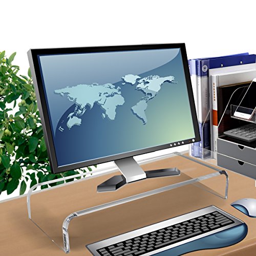 Clear Acrylic Computer Monitor Stand Holder, Acrylic Monitor Riser for