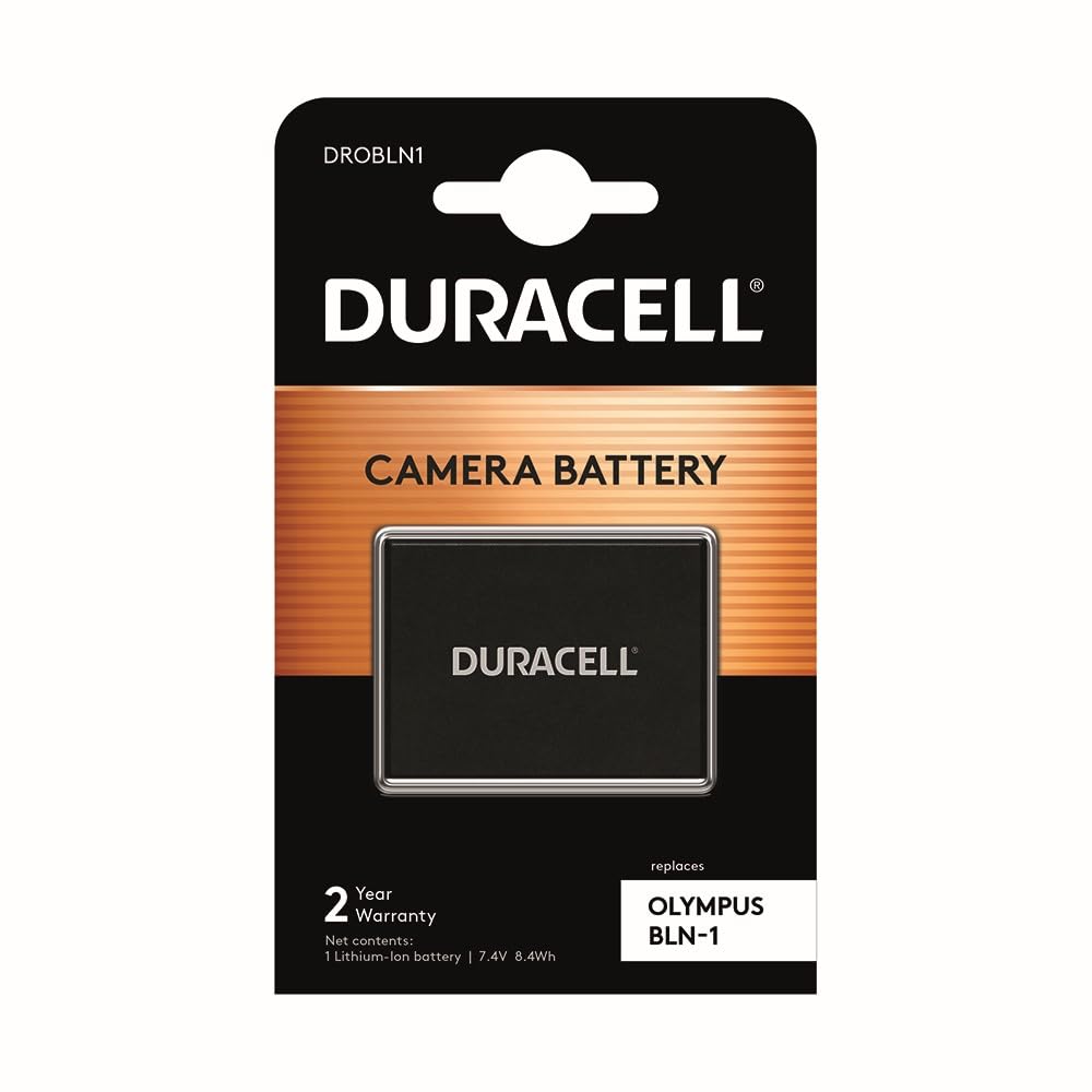 Duracell Drobln1 - battery for an Olympus BLN-1, 7.4V, 1100 mAh, white