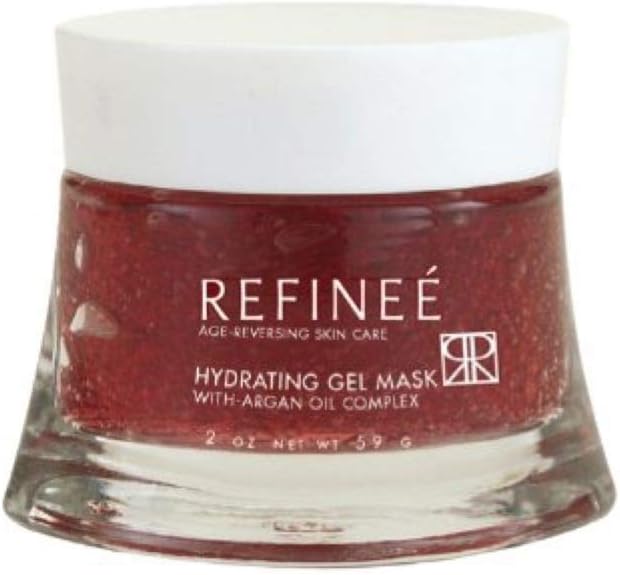 RefineeHydrating & Repairing Gel Face Mask with Argan Oil for Dry & Damaged Skin 2oz
