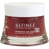 Refinee Hydrating & Repairing Gel Face Mask with Argan Oil for Dry & Damaged Skin 2oz