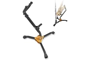 WHELPAW Saxophone Stand Sax Holder- Adjustable Height, Secure Grip, Foldable Design, Portable Alto Saxophone Stand Baritone Saxophone Holder