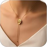 NOVYRA Gold Western Cowgirl Hat Necklace for Women Dainty Golden Adjustable Bolo Tie Necktie Long Chain Cowboy Accessories Trendy Country western jewelry for women
