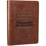 Be Strong &amp; Courageous Brown Flexcover Journal - Joshua 1:9