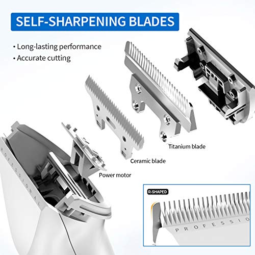 Liberex Cordless Electric Hair Clippers - Professional Rechargeable Hair Cutting Machine for Men Women Kids Baby, Barber Grooming Cutter Kit, Beard Body Trimmer Set, 30 Length, Wireless Charging