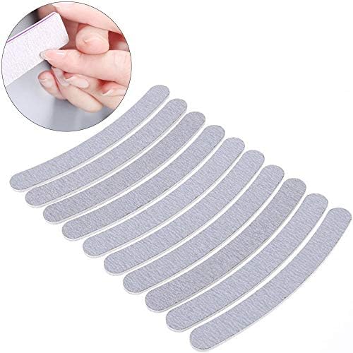 Hisight 10pcs Fine Nail Buffer File Polishing Natural Nail Cushion Files Professional Nail Files Washable Double Sided 100 180 Grit Nail Buffering Files