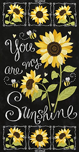 Yellow Sun Flowers Bees Text Black You Are My Sunshine Timeless Treasures C5341 Blk By Panel 23 In Buy Online In Dominica At Dominica Desertcart Com Productid 93185061