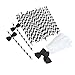 LUOEM Bow Ties Paper Straws Decorative Cocktail Drinking Straws for Wedding Birthday Graduation Party Decoration Supplies, Pack of 40