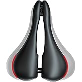 HUGEOAKS Width Adjustable Bike Seat - Comfortable Prostate Friendly Bicycle Saddle Suitable for Mountain, Road, City and Stationary Exercise Bikes