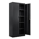 TaskStorz Storage Cabinet, 72 Inch Tall Metal