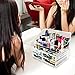 Sorbus® Acrylic Cosmetics Makeup Organizer Storage Case Display with Slanted Open Lid-Cosmetic Storage for Makeup, Brushes, Perfumes, Skincare (Style 2 - Slanted Lid Sectional Top with 4 Drawers)