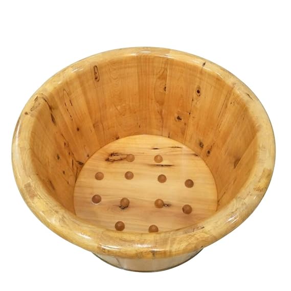 ERHANG Foot Bath Tub Wood Foot Bath Barrels Pedicure Bowl