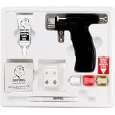 STUDEX Universal Ear Piercing Gun Kit, Surgical Stainless Steel, White, Professional Instrument Set with Training Studs, Adaptors, Care Gel for Women, Men