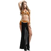 Ulalaza Women's Cosplay Costume Cleopatra Greek Goddess Ancient Roman Warrior Uniform Outfit for Halloween Party