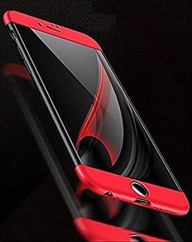 Infinite Galleria ® 3-in-1 Full 3D GKK 360 Degree Protection Hybrid Shockproof Hard Bumper Back Case Cover for Apple iPhone 7 - Black & Red