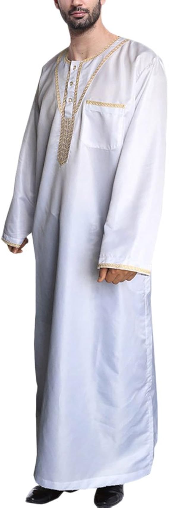 Amazon Zhuhaitf 通気性の イスラム教徒 アラブ 中東 メンズ ローブ ファッション Saudi Style ドバイ イスラム 衣類 Dress 父の日プレゼント 人気商品 メンズ 通販