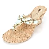 White Mountain Abra Women Open Toe Leather Wedge Sandal