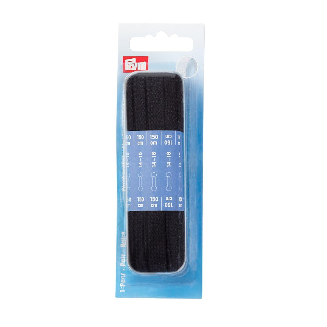 Prym - Prym Black (0.8 x 150cm) Flat Laces - 1 Unit