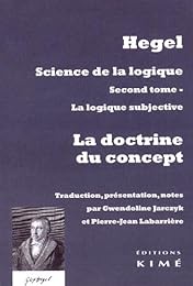 La  logique subjective ou La doctrine du concept