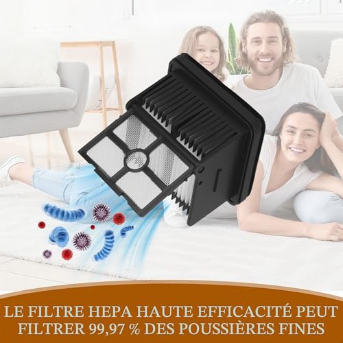 Vacuum Cleaner Filter for Dreame H12 Pro, 2 HEPA Filters + 2 Roller Nrosses + 1 Cleaning Brush, for Dreame H12 Pro Vacuum Cleaners