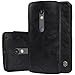 DROID MAXX 2 Case, Lwang Nillkin Qin Series Inside Card Slot Wallet Flip Leather Case Inside Slot Protective Shell Cover for Motorola Moto X Play (qin black)