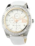Marc Ecko Men's 'The Jolie' Quartz Stainless Steel and Leather Dress Watch, Color:White (Model: E13574G2)