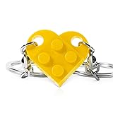Brick Matching Couples Heart Keychain for Boyfriend