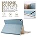 iPad Pro 9.7 Keyboard Case, BoriYuan PU Leather Tri-fold Folio Stand Smart Cover with Aluminum Detachable Backlit Wireless Bluetooth Keyboard For Apple iPad Pro 9.7inch+Screen Protector+Stylus, Blue