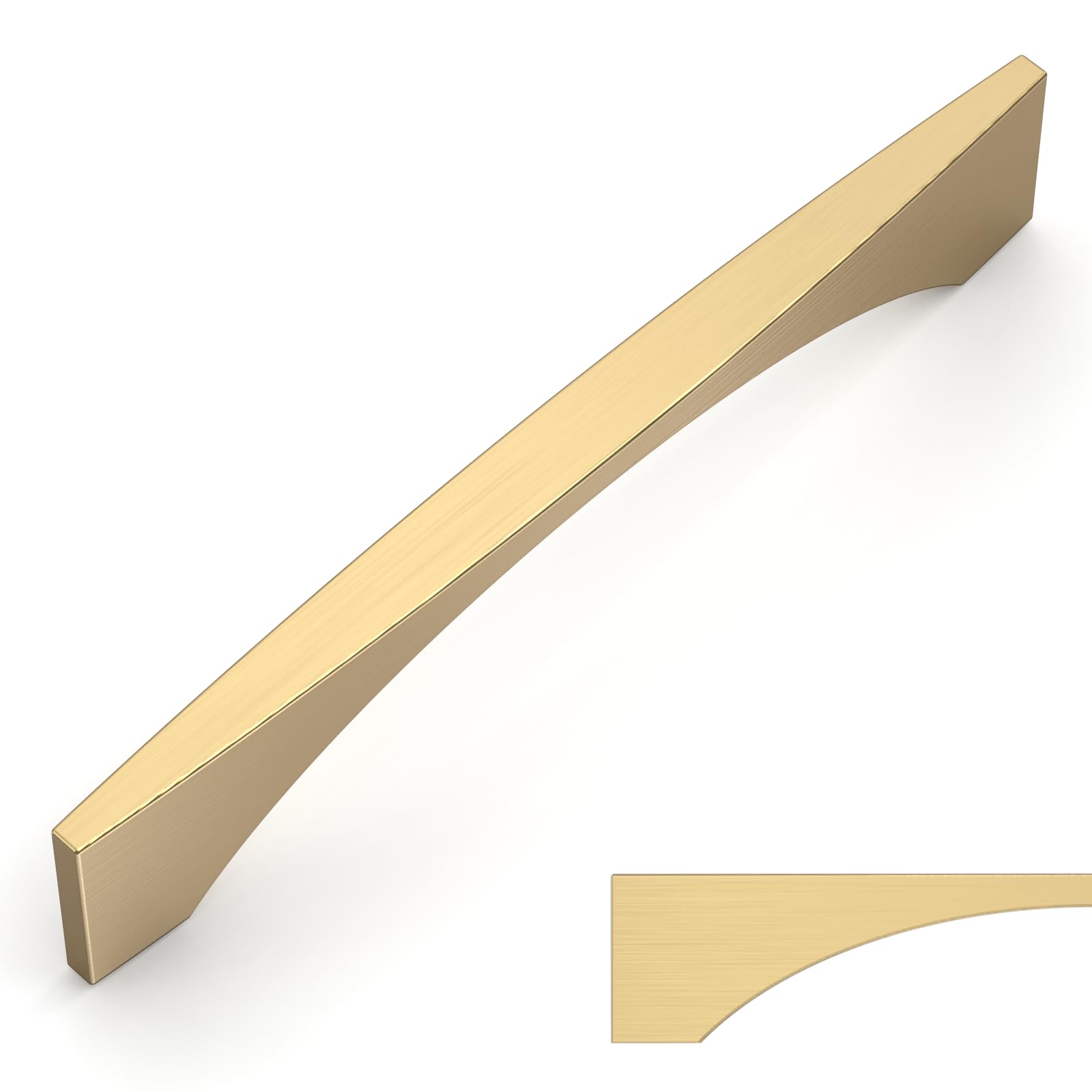 Photo 1 of Amerdeco 10 Pack Champagne Bronze Cabinet Pulls 5 Inch(128MM) Hole Centers Kitchen Cabinet Handles for Cabinets Cupboard Handles Drawer Pulls ZH0085