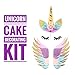 MORDUN Unicorn Cake Topper Gold Set | Reusable Glitter Unicorn Horn, Ears, Eyelashes, Flowers, Wings | Unicorn Party Decoration for Birthday Party, Baby Shower, Wedding, Wall, Nursery Room