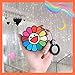 AKXOMY Compatible with Airpods Case Sun Flower, Cute Cartoon Silicone Earphone Case Cover Protective Clip Skin for AirPods 1&2 Women (Sunflower)