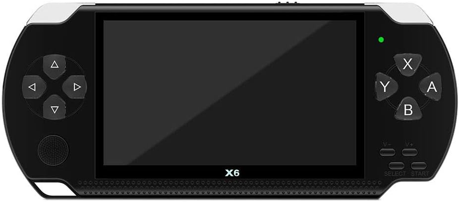 Tiamu X6 4.3 Handheld Game Console Player 10000 Games 32Bit 8GB Support for PSP Game/Video/E-Book(Black)