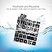 imComor Universal English Keyboard Stickers Cover for Computer Keyboard Protective Skin, Black