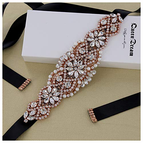 Black Wedding Bridal Belt Wedding Belts Sashes Handmade Rose Gold | Desertcart BAHRAIN Black Wedding Bridal Belt Wedding Belts Sashes Handmade Rose Gold | Desertcart BAHRAIN