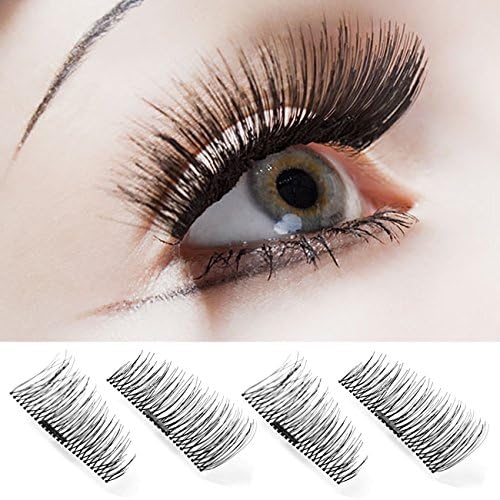 Magnetic False Eyelashes 3D Fake Eyelashes Magnet Reusable False Eyelashes Pack Ultra-thin Anti Allergy Magnet Eyelashes for Makeup Pattern Two
