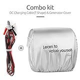 Atima Honda Eu2200i Accessories, Generator DC Charging Cables and 2000watt Generator Cover, Combo kit for Honda EU2200i EU2000i 2200-Watt 120-Volt Super Quiet Portable Inverter Generator AT-HGDC1000