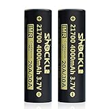21700 Battery 4000mAh, Shockli IMR 21700 High Drain 30A 3.7v Rechargeable Li-ion Battery (2 pcs) - Ideal for Moderate Current for Capo, Pico