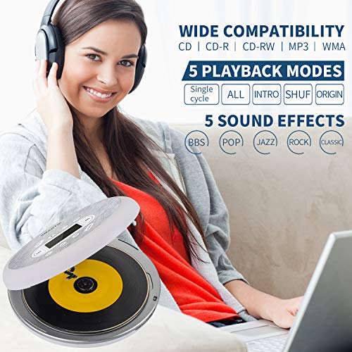 Portable CD Player Personal Compact Disc Player with LCD Display Stereo