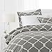 Amazon Brand – Pinzon 300 Thread Count 100% Cotton Percale Duvet Cover Set - King, Platinum