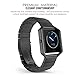 MoKo Fitbit Blaze Band , Stainless Steel Metal Replacement Link Bracelet with Double Button Folding Clasp for Fitbit Blaze Smart Fitness Watch, Frame NOT Included - BLACK