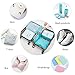 Pernulo Pack of 6 Packing Cubes-Compression Travel Luggage Organizer-Travel Clothe Storage Bag-Travel Mesh Pouch -Laundry Bag-Travel Packing Organizer-Clothing Sorting Package- Travel Shoe Bag (Gray)