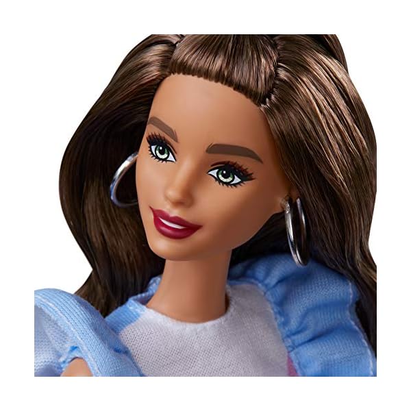 ​Barbie Fashionistas Doll with Long Brunette Hair and Prosthetic Leg Wearing Sweater Dress and Accessories, for 3 to 8…