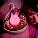 WOMHOPE Children's Night Lights Rechargeable Hand-held Design Tap Sensor Vibration Cage Lamp Night Lights for Kids, Baby,Valentines Gift,Outdoor Lamp (Pink Bunny)